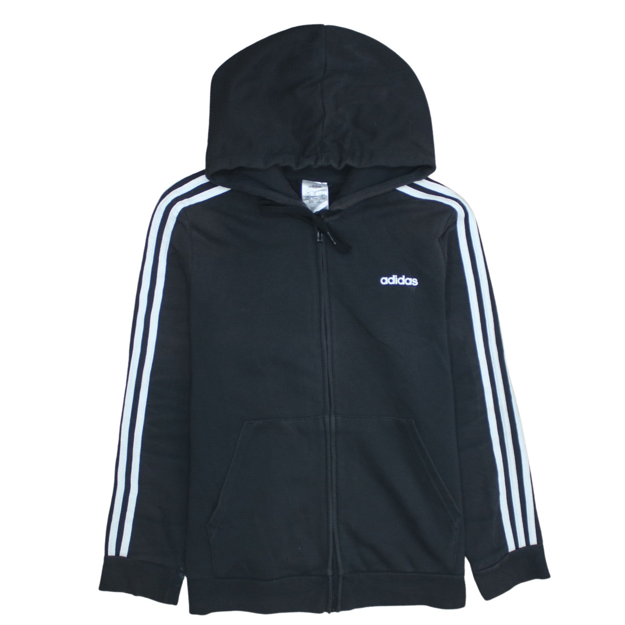 Adidas Womens Black Full Zip Hoodie XL 20-22 Hooded Sweatshirt