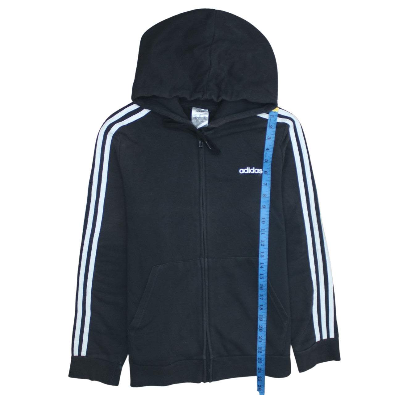 Adidas Womens Black Full Zip Hoodie XL 20-22 Hooded Sweatshirt