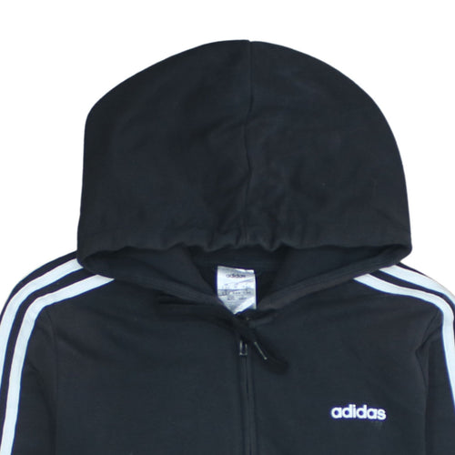 Adidas Womens Black Full Zip Hoodie XL 20-22 Hooded Sweatshirt
