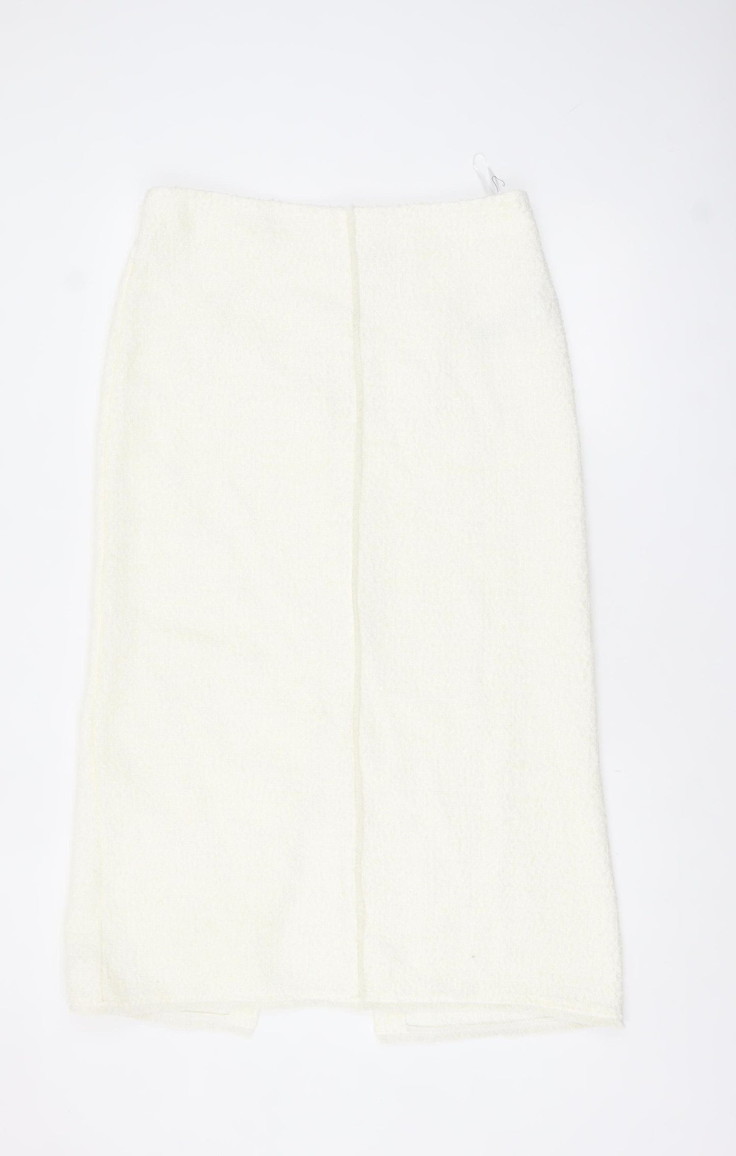 Marks and Spencer Women Ivory Midi Tweed Pencil Skirt Size 14
