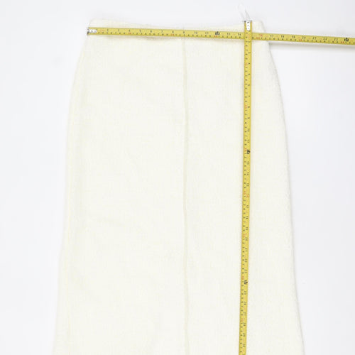 Marks and Spencer Women Ivory Midi Tweed Pencil Skirt Size 14