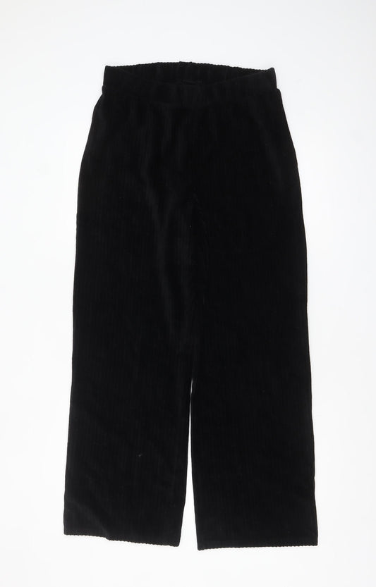 The Very Collection Women's Black Corduroy Wide Leg Trousers Size M