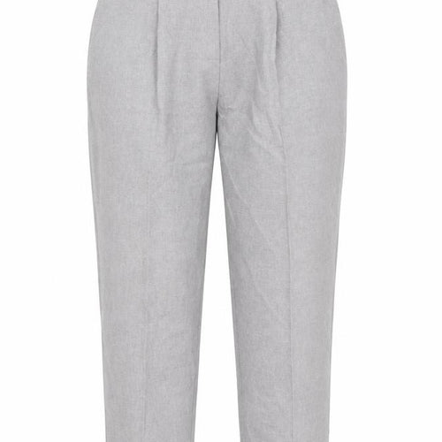 Damart Women Grey Tapered Trousers Size 18 Adjustable Waist Polyester