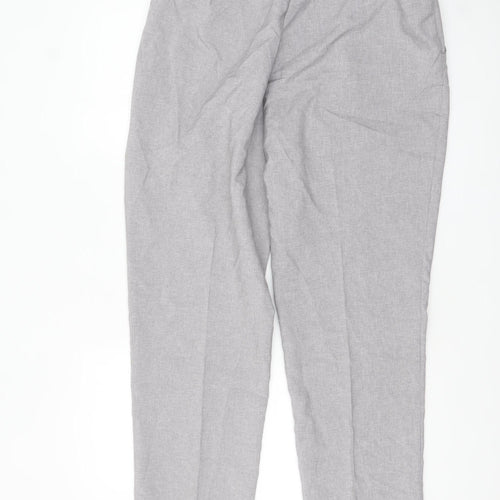 Damart Women Grey Tapered Trousers Size 18 Adjustable Waist Polyester