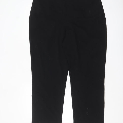 Isle Women’s Black Cropped Stretch Trousers Size 18