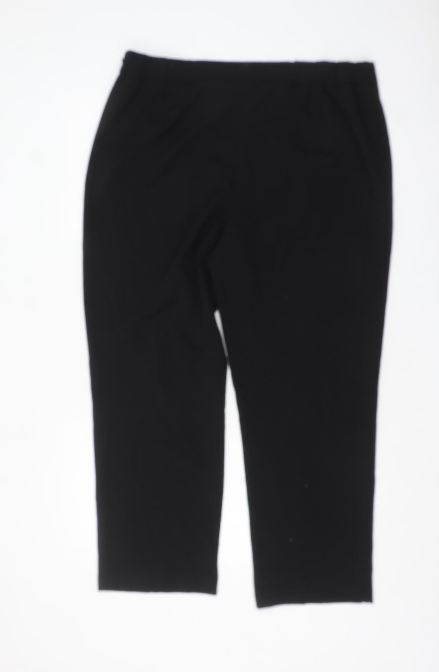 Isle Women’s Black Cropped Stretch Trousers Size 18