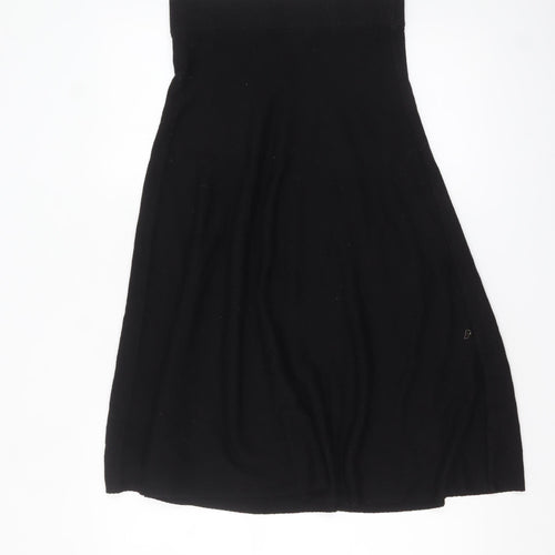 Marks and Spencer Women’s Black Knit A-Line Midi Skirt Size 12
