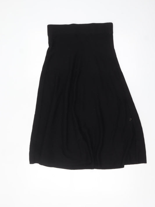Marks and Spencer Women’s Black Knit A-Line Midi Skirt Size 12