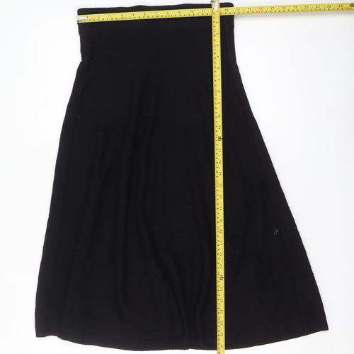 Marks and Spencer Women’s Black Knit A-Line Midi Skirt Size 12