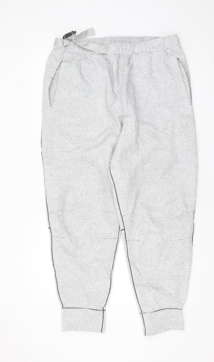 Nike Men's Grey Therma-Fit Tech Pack Jogger Trousers L