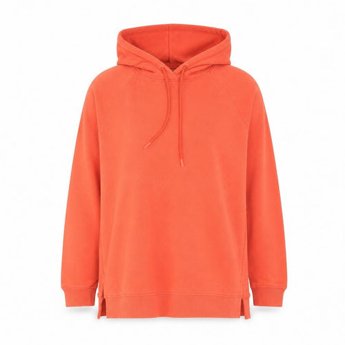 Marks and Spencer Women Coral Orange Pullover Hoodie Size 16 Cotton Blend