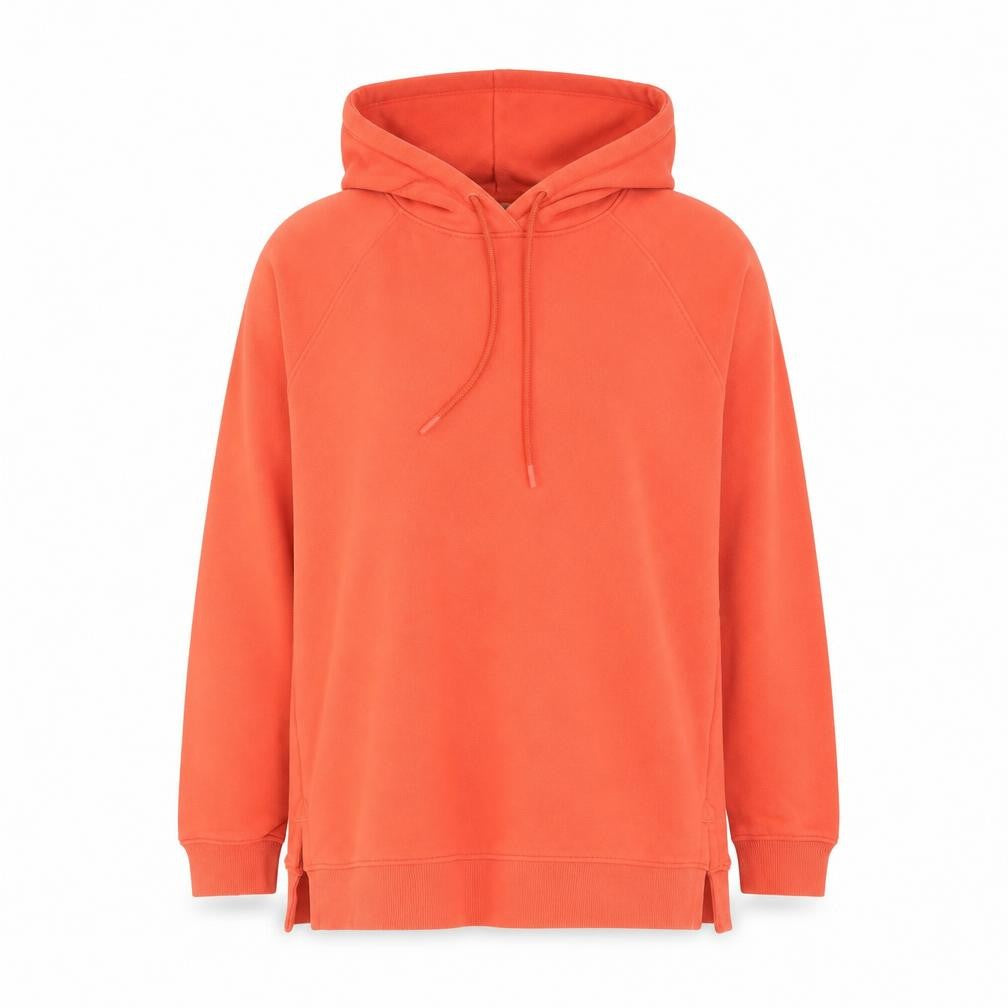 Marks and Spencer Women Coral Orange Pullover Hoodie Size 16 Cotton Blend