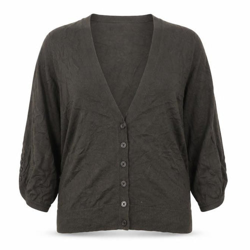 Marks and Spencer Women Brown V-Neck Cardigan Size 16 Wool Blend