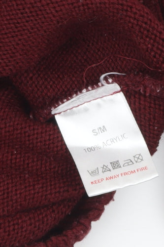 Pink Vanilla Women's Red Boat Neck Knit Jumper S