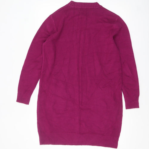 MIAO Womens Purple Long Sleeve Tunic Knit Jumper Size L