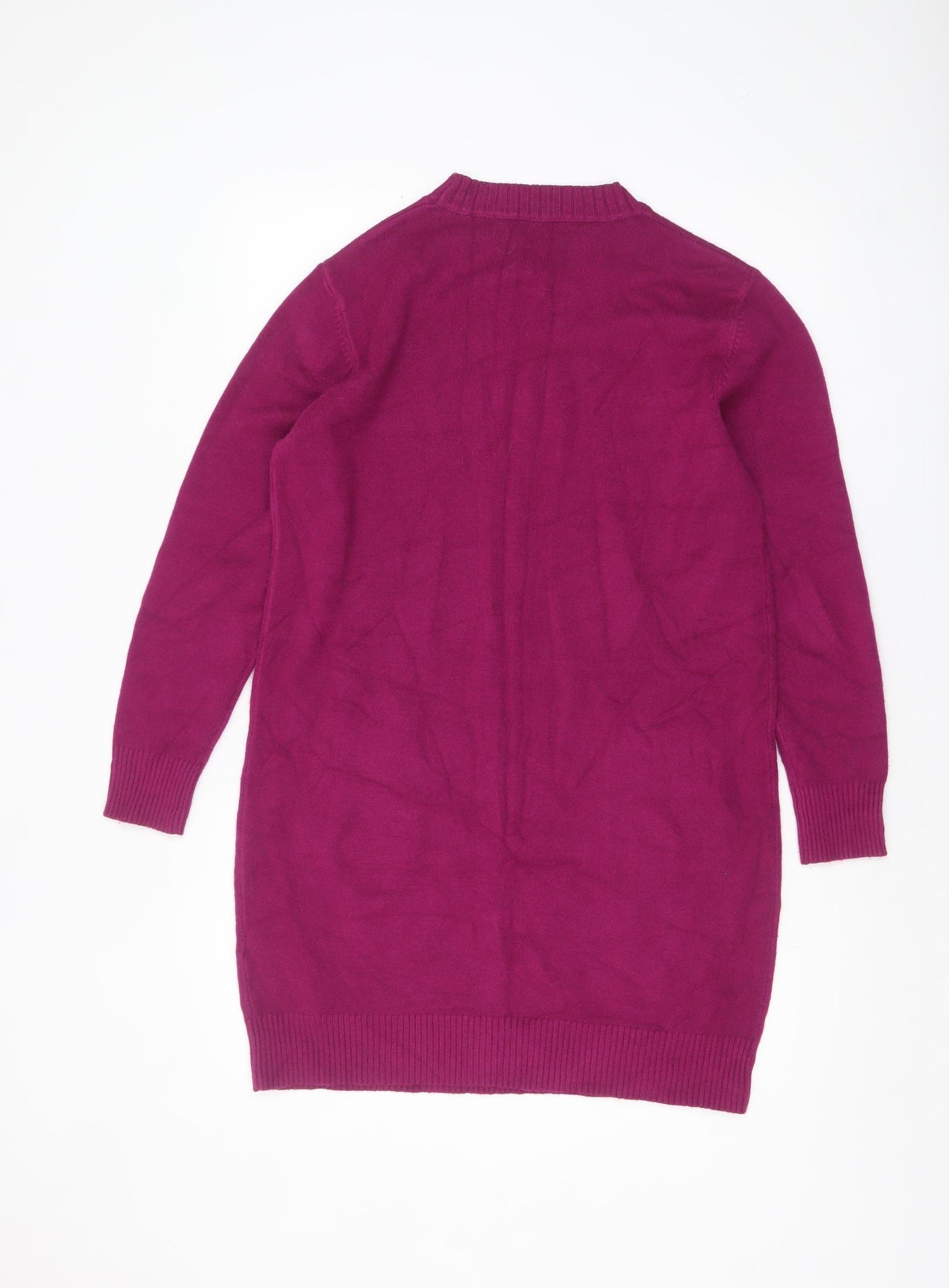 MIAO Womens Purple Long Sleeve Tunic Knit Jumper Size L