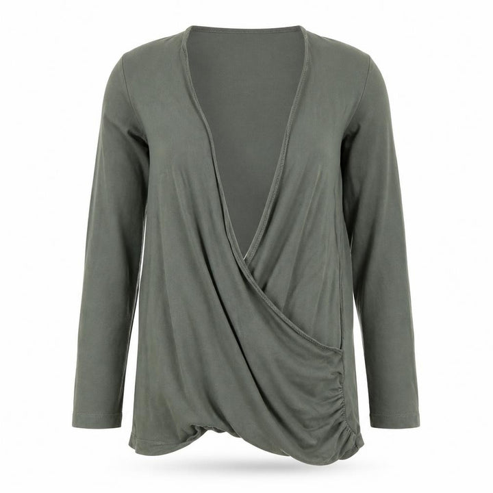 Monsoon Women’s Green Wrap Jersey Blouse UK 10