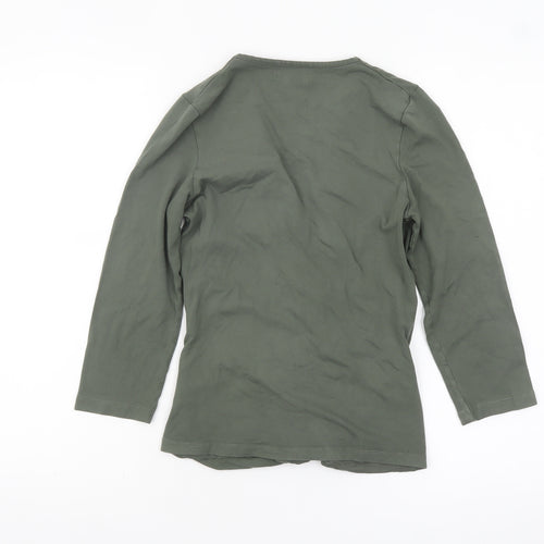 Monsoon Women’s Green Wrap Jersey Blouse UK 10
