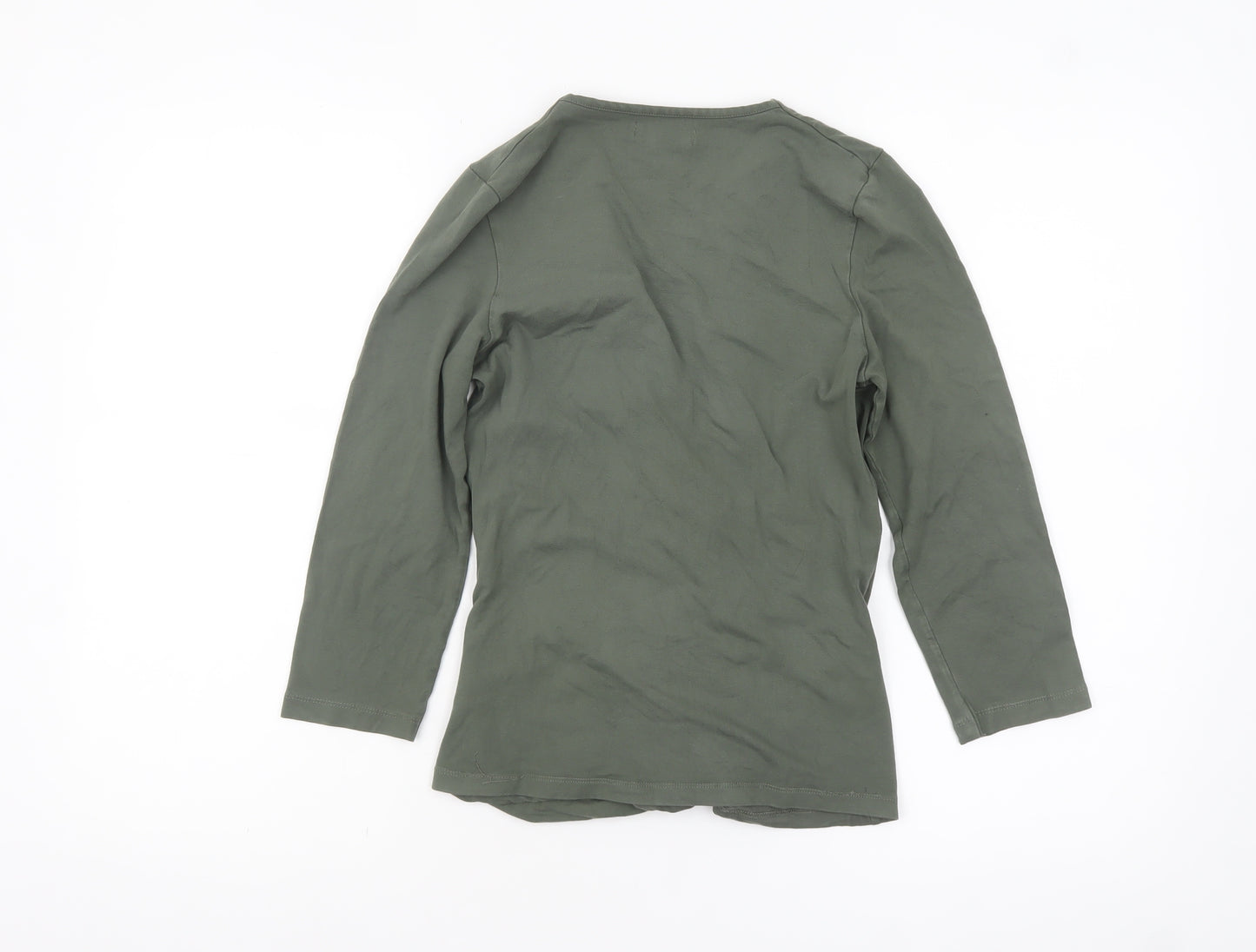 Monsoon Women’s Green Wrap Jersey Blouse UK 10