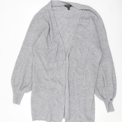 Lipsy Women’s Grey Long Sleeve Open Cardigan UK 16