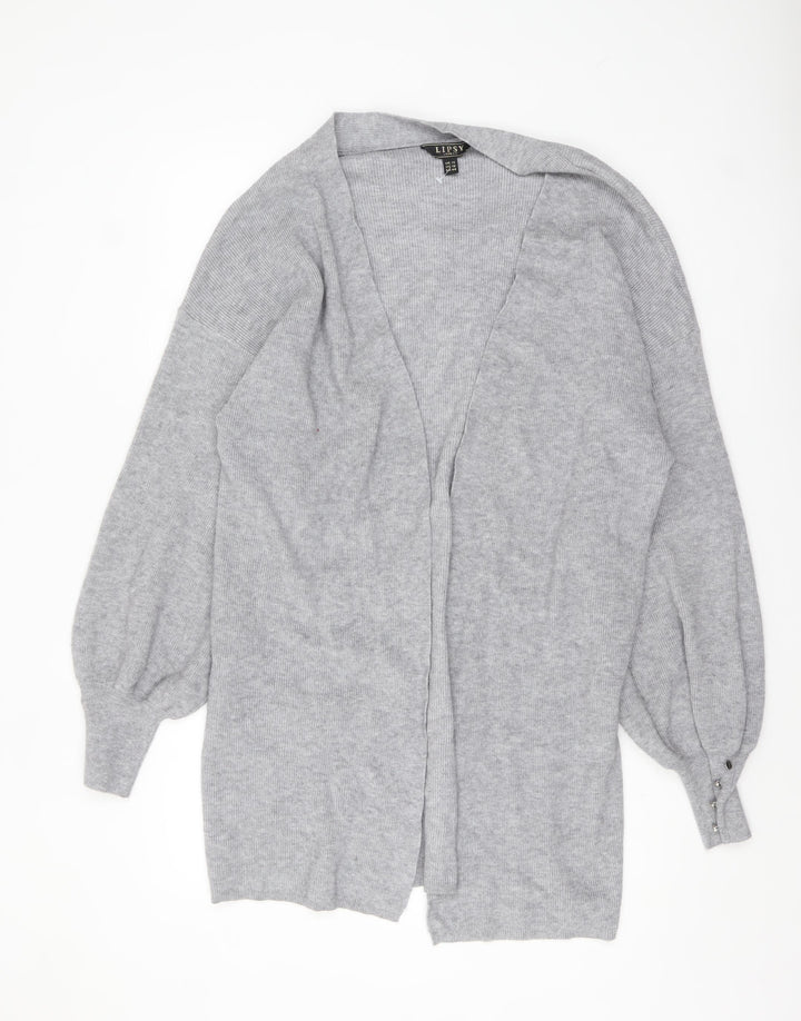 Lipsy Women’s Grey Long Sleeve Open Cardigan UK 16