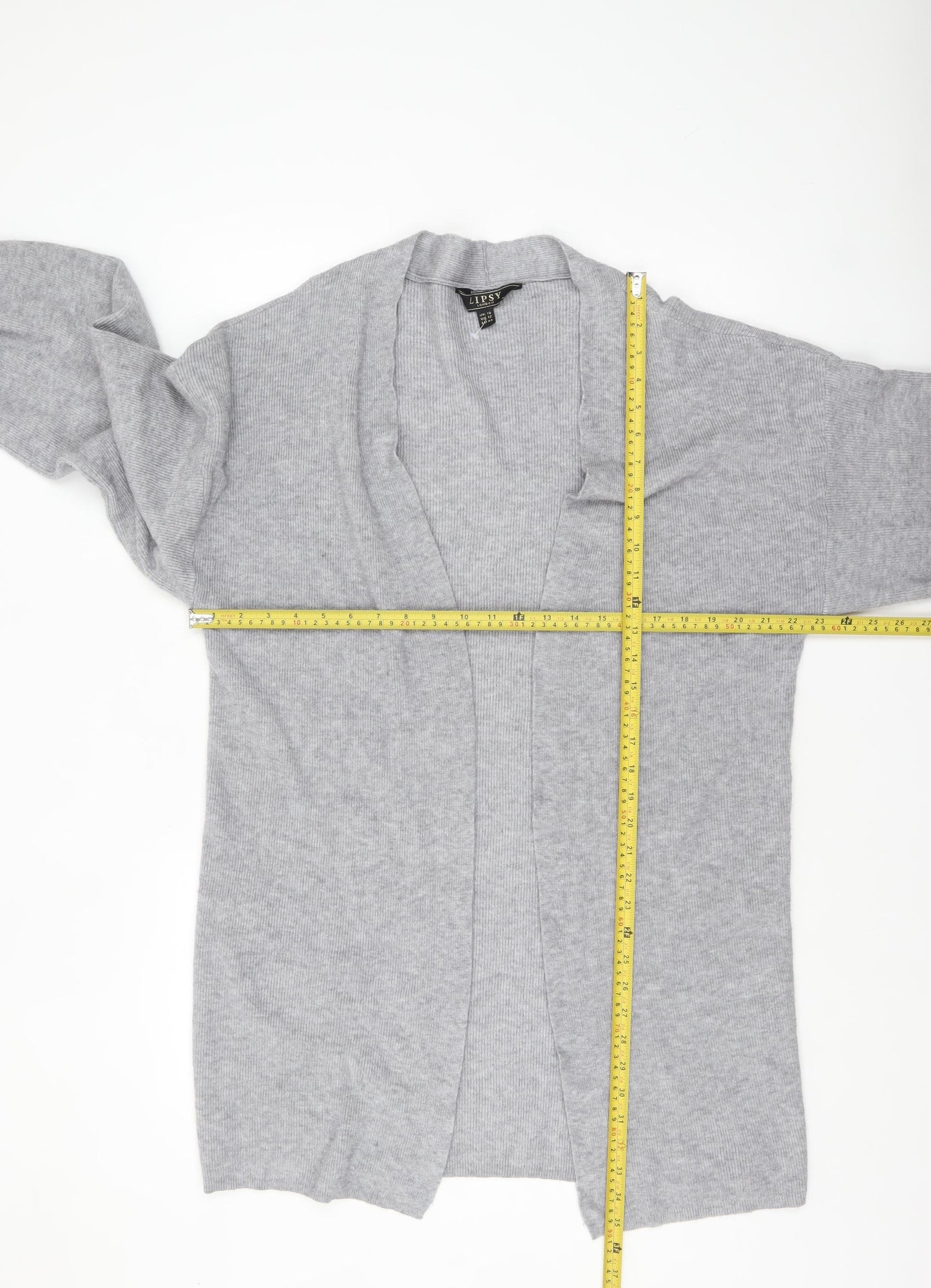 Lipsy Women’s Grey Long Sleeve Open Cardigan UK 16