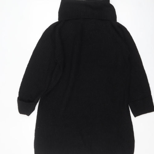 Brave Soul Women's Black Roll Neck Long Sleeve Knit Jumper M