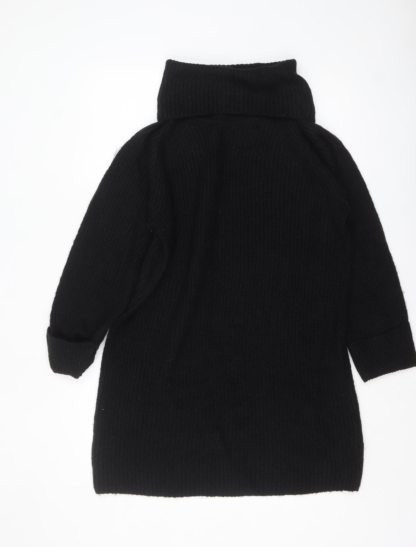 Brave Soul Women's Black Roll Neck Long Sleeve Knit Jumper M