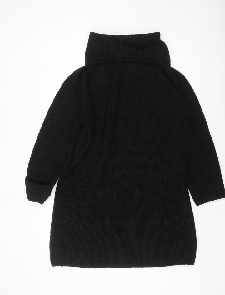 Brave Soul Women's Black Roll Neck Long Sleeve Knit Jumper M