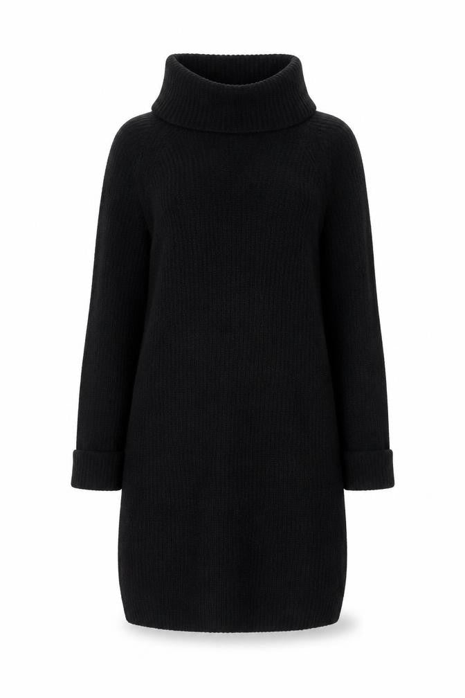 Brave Soul Women's Black Roll Neck Long Sleeve Knit Jumper M