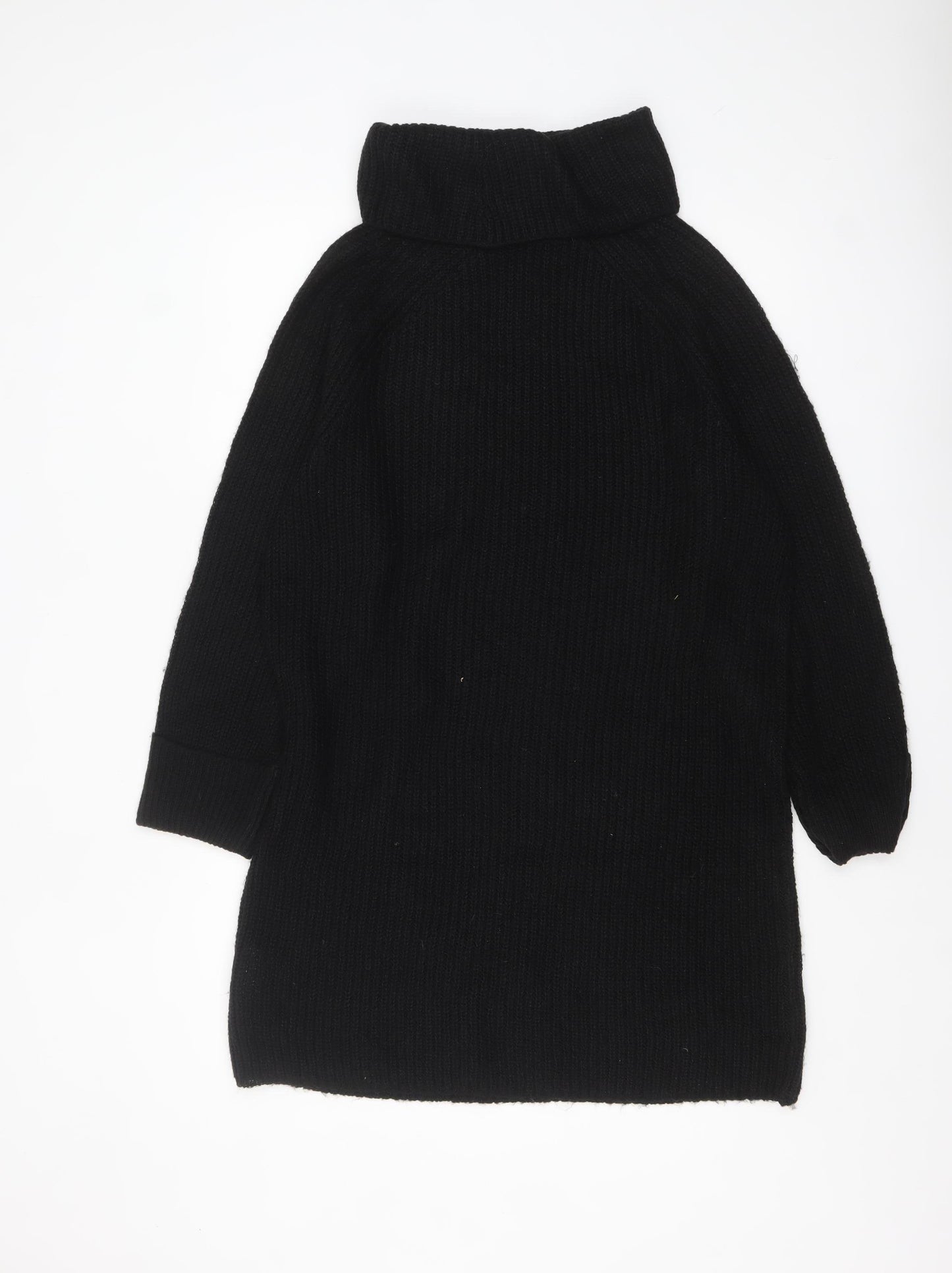 Brave Soul Women's Black Roll Neck Long Sleeve Knit Jumper M