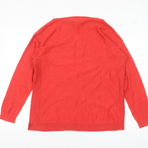 Joules Womens Red Knit Long Sleeve Crew Neck Cotton Jumper UK 12