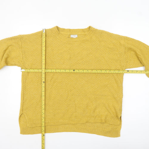 Fat Face Women’s Yellow Crew Neck Relaxed Knit Jumper Size 18