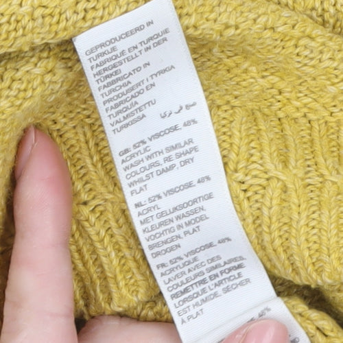Fat Face Women’s Yellow Crew Neck Relaxed Knit Jumper Size 18
