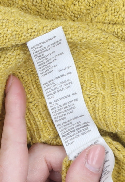 Fat Face Women’s Yellow Crew Neck Relaxed Knit Jumper Size 18