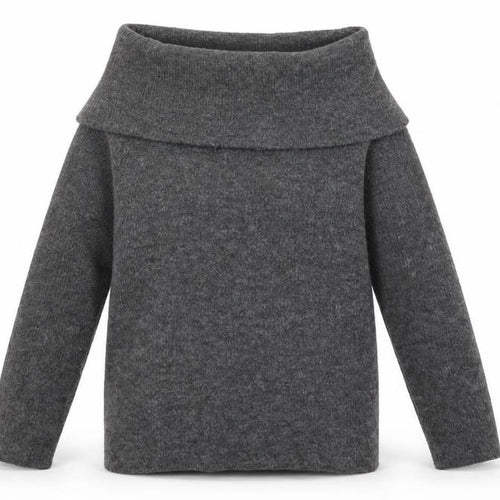 H&M Women’s Grey Cowl Neck Chunky Knit Jumper Size S