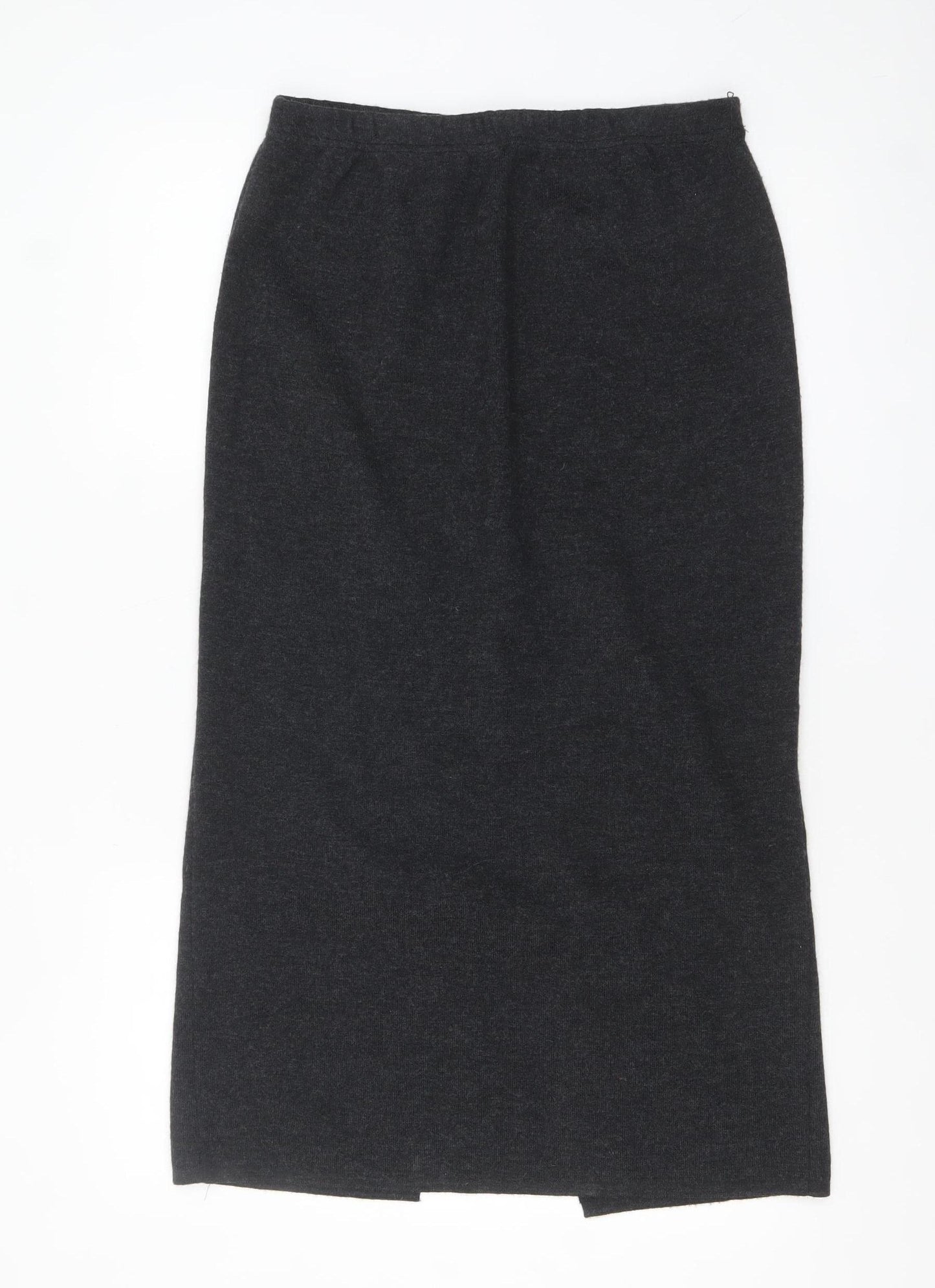 Lecomte Womens Black Wool Blend Midi Pencil Skirt Size 14