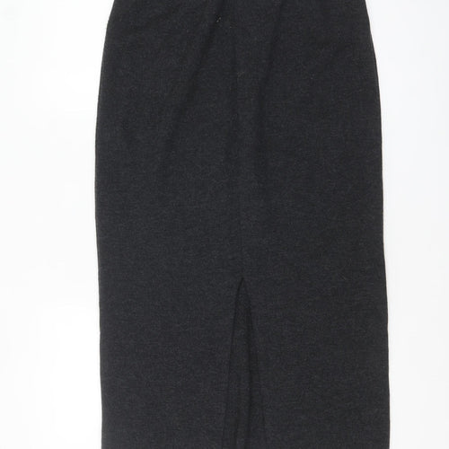 Lecomte Womens Black Wool Blend Midi Pencil Skirt Size 14