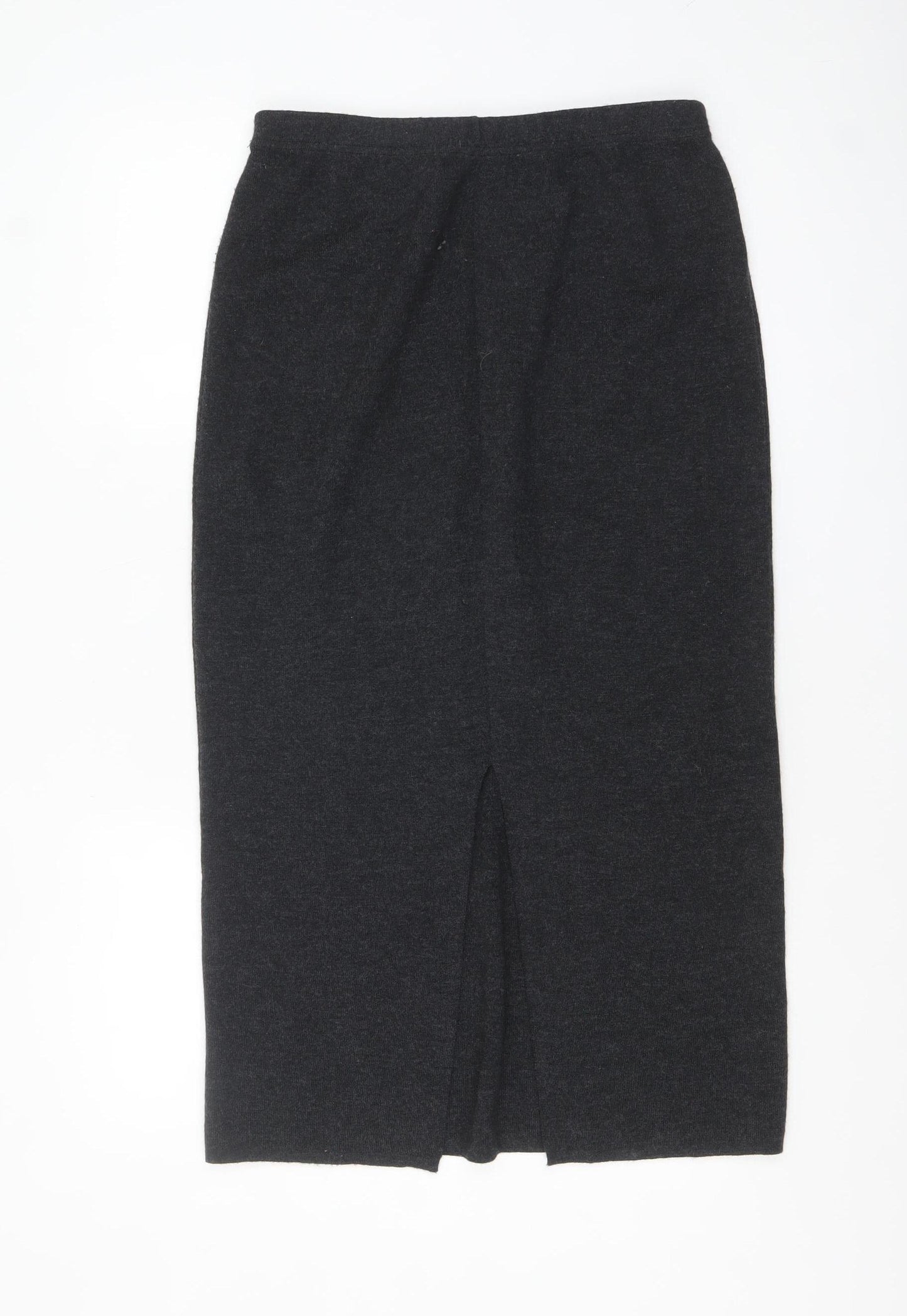 Lecomte Womens Black Wool Blend Midi Pencil Skirt Size 14