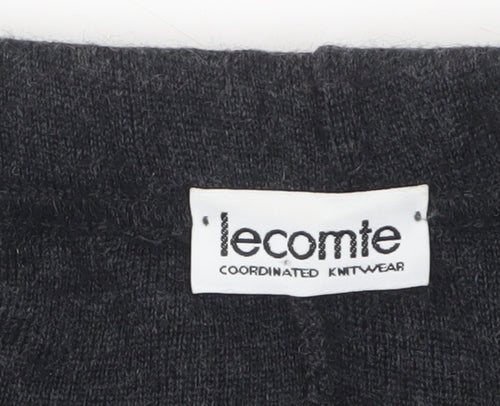 Lecomte Womens Black Wool Blend Midi Pencil Skirt Size 14