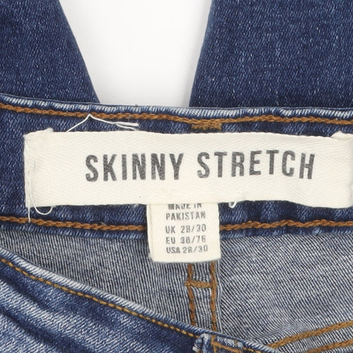 New Look Men Blue Skinny Stretch Denim Jeans Size 28x30