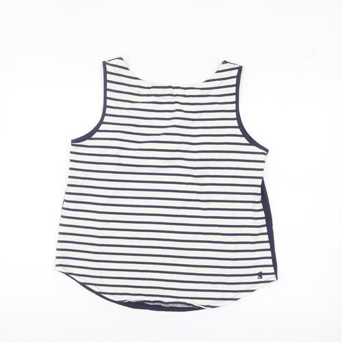Joules Women’s Blue Striped Cotton Sleeveless Tank Top Size 10