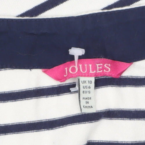 Joules Women’s Blue Striped Cotton Sleeveless Tank Top Size 10