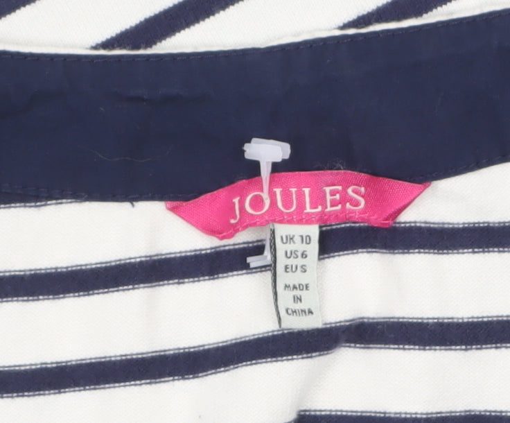 Joules Women’s Blue Striped Cotton Sleeveless Tank Top Size 10