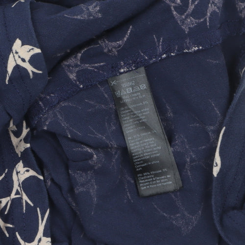 Monsoon Women’s Blue Bird Print Wrap Dress Size 10