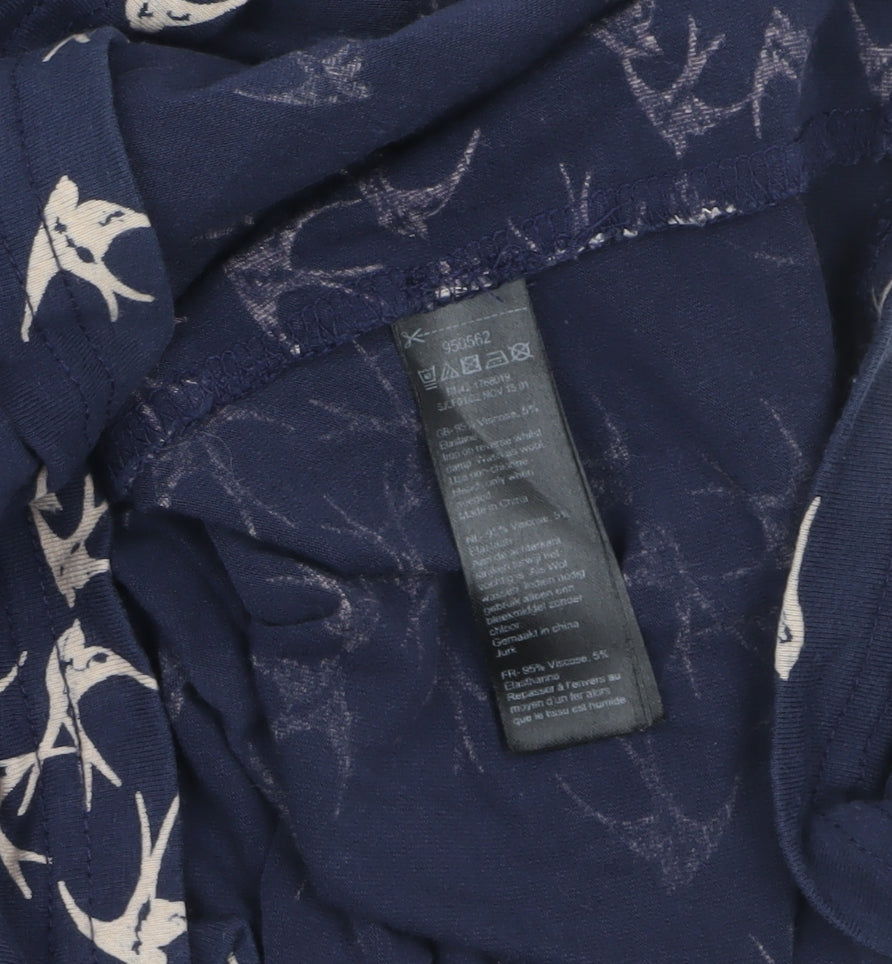 Monsoon Women’s Blue Bird Print Wrap Dress Size 10