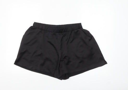 Collusion Women’s Black Regular Fit Satin Shorts Size 12