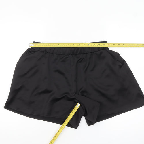 Collusion Women’s Black Regular Fit Satin Shorts Size 12