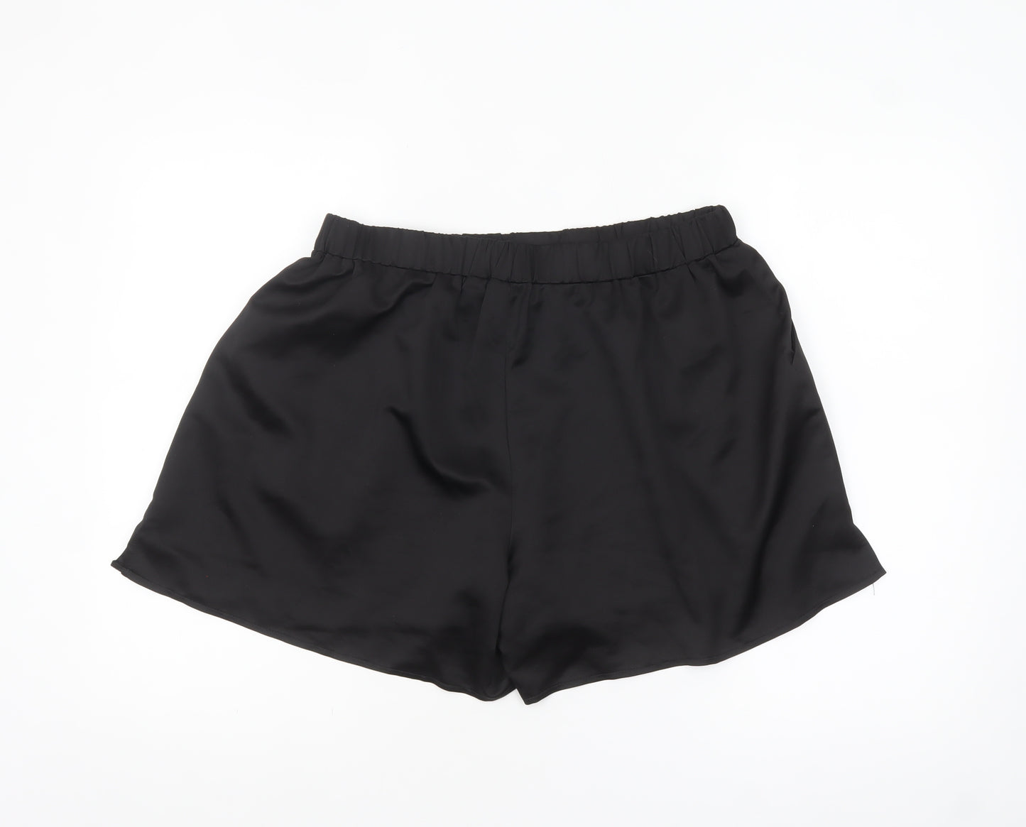 Collusion Women’s Black Regular Fit Satin Shorts Size 12