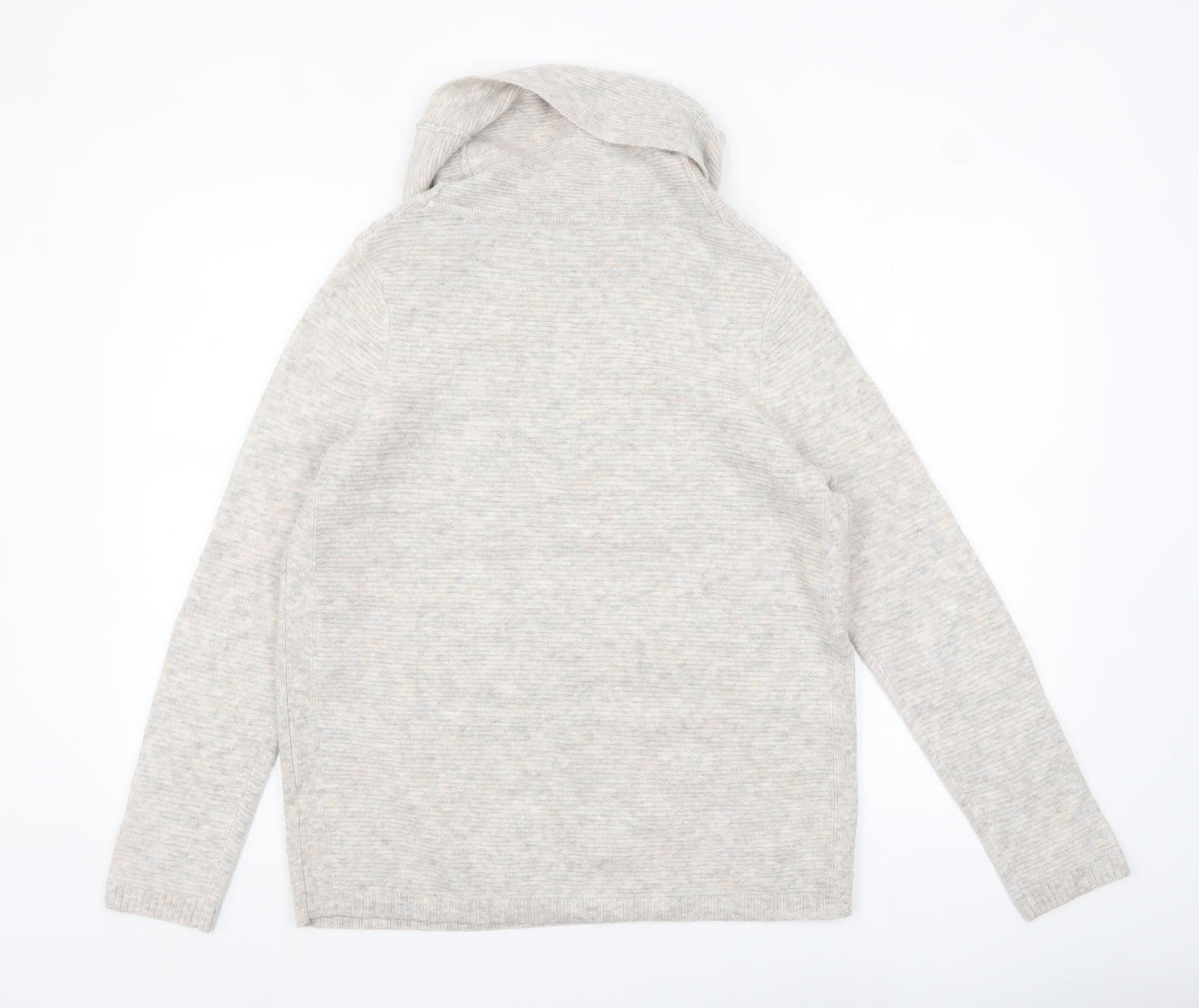 White Stuff Women’s Beige Wool Cowl Neck Pullover Jumper UK 10